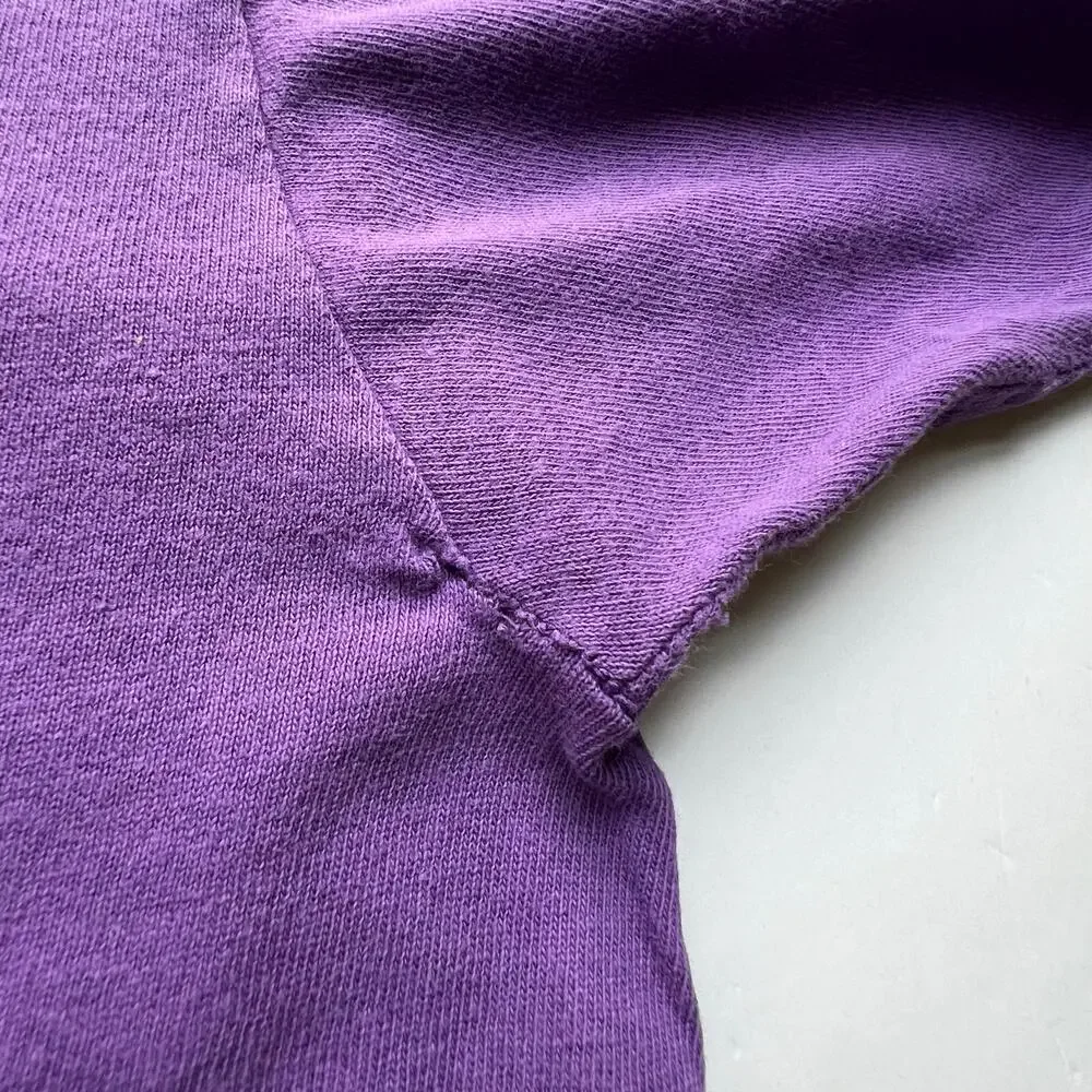 Vintage Champion USA Made Spellout Purple Script T Shirt Single Stitch Tee 80s - Picture 13 of 16